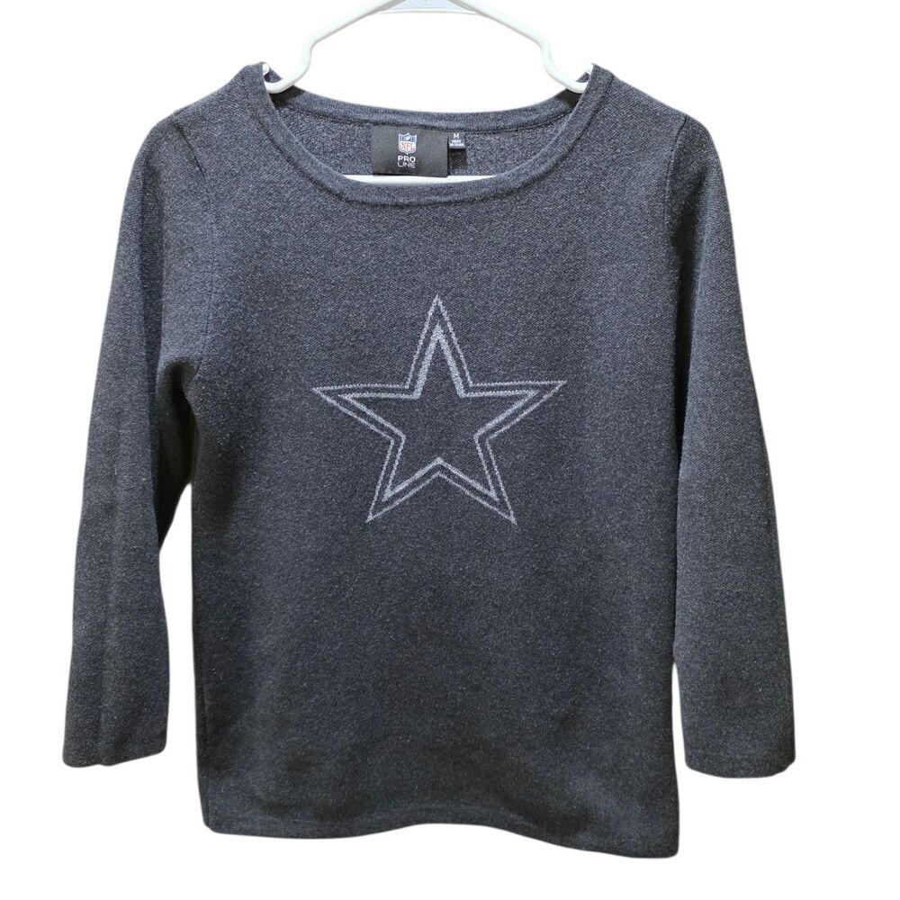 Dallas Cowboys NFL Pro Line Women's Sparkle Star Sweater Size Medium